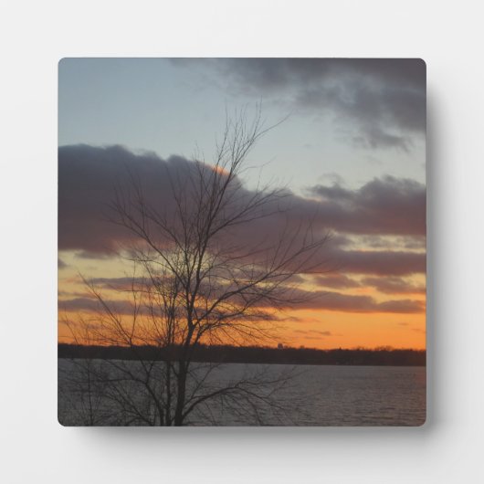 Lake Sunset Plaque Fotoplatte (Vorderseite)