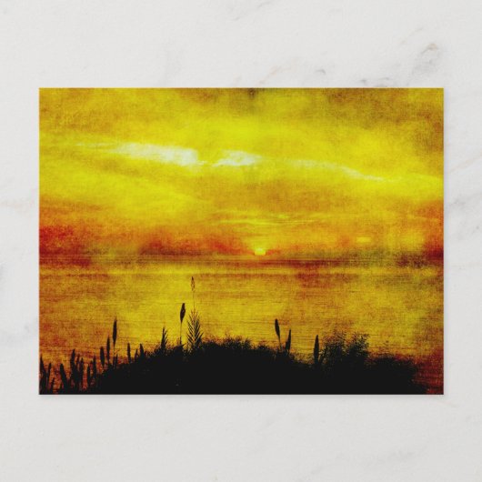 Lake Sunset Postcard Postkarte (Vorderseite)