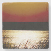 Lake Sunset Steinuntersetzer (Vorderseite)
