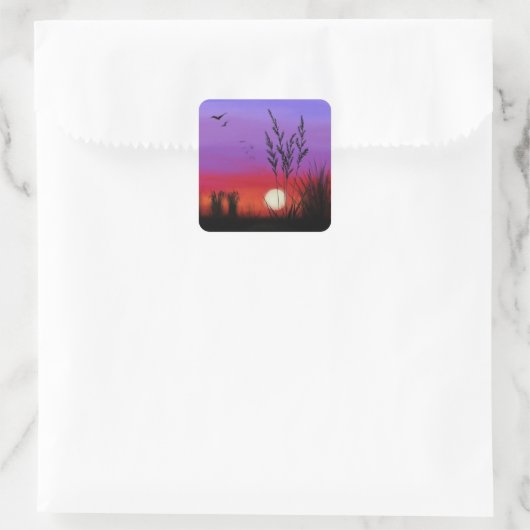 Lake Sunset Sticker (Tasche)