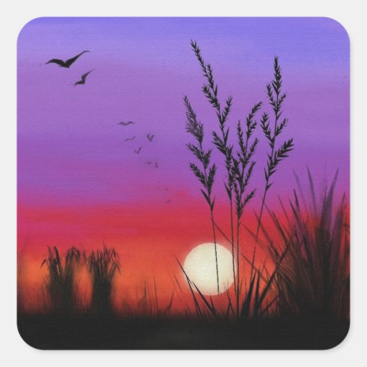 Lake Sunset Sticker (Vorderseite)