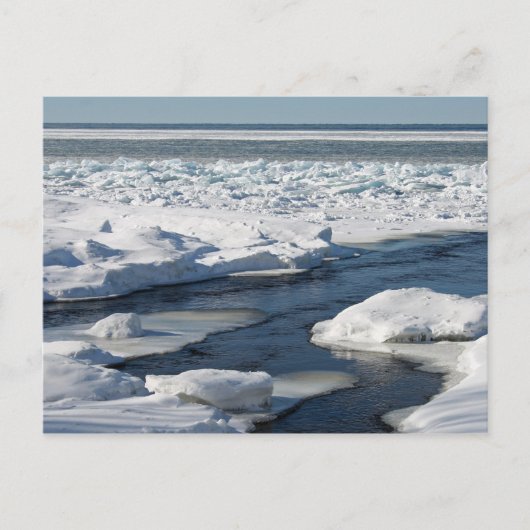 Lake Superior Blue Ice, Obere Halbinsel Postkarte (Vorderseite)