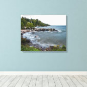 Lake Superior Coastline Canvas Print Leinwanddruck (Insitu (Holzboden))