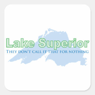 Lake Superior; das nennen sie nicht umsonst Quadratischer Aufkleber