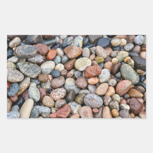 Lake Superior Felsen Rechteckiger Aufkleber (Vorderseite)