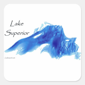 Lake Superior InDepth Quadratischer Aufkleber