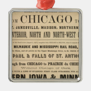 Lake Superior Iowa und Minnesota Werbung Silbernes Ornament