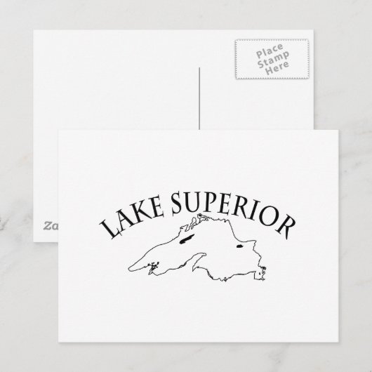 Lake Superior Karte (Vorne/Hinten)