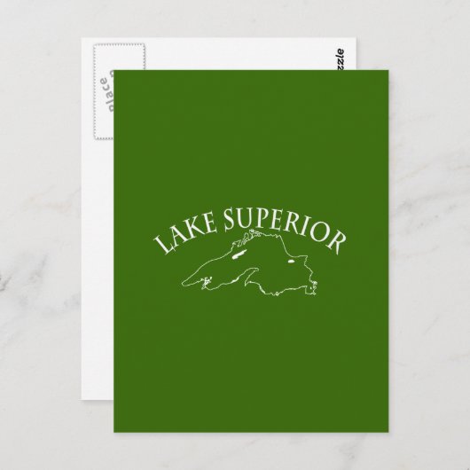 Lake Superior Karte (Vorne/Hinten)