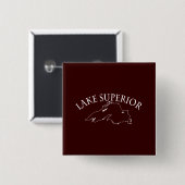 Lake Superior Karte Button (Vorne & Hinten)