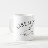 Lake Superior Karte Kaffeetasse (Vorderseite Links)