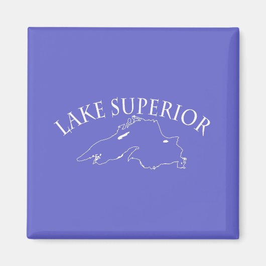 Lake Superior Karte Magnet (Vorne)