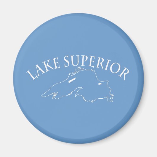 Lake Superior Karte Magnet (Vorne)
