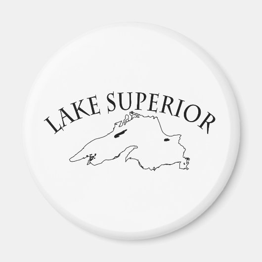Lake Superior Karte Magnet (Vorne)