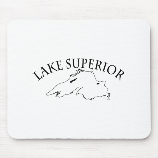 Lake Superior Karte Mousepad (Vorne)