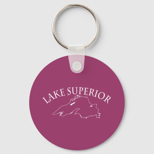 Lake Superior Karte Schlüsselanhänger (Vorderseite)