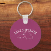 Lake Superior Karte Schlüsselanhänger (Vorderseite)