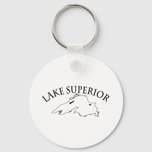 Lake Superior Karte Schlüsselanhänger (Vorderseite)