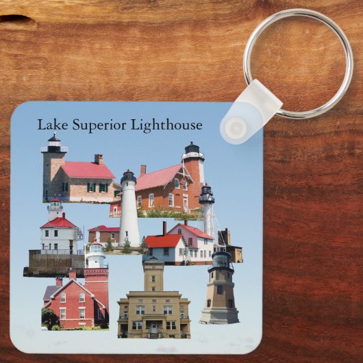 Lake Superior Lighthouse Metallschlüsselkette Schlüsselanhänger (Rückseite)