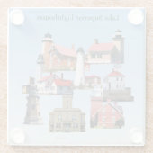 Lake Superior Lighthouses Untersetzer (Rückseite)