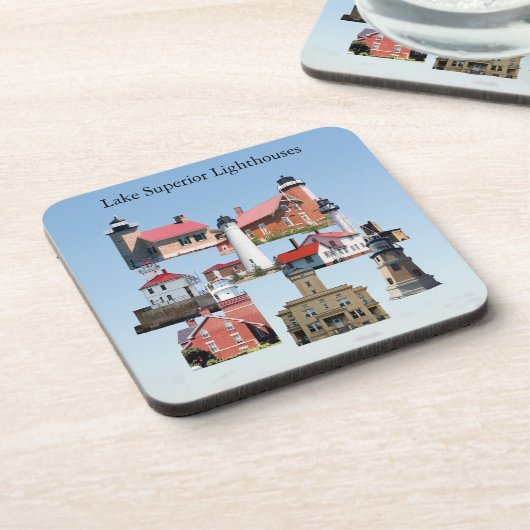 Lake Superior Lighthouses Untersetzer (Linke Seite)
