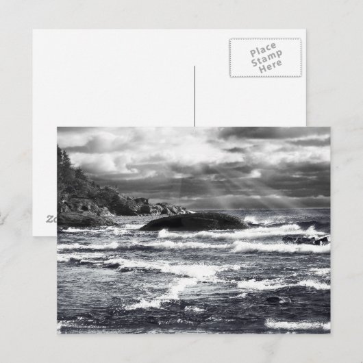 Lake Superior Lightrays Postkarte (Vorne/Hinten)