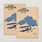 Lake Superior North America - Karte (Vorne/Hinten)