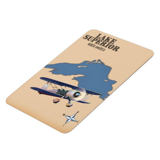 Lake Superior North America - Karte Magnet (Linke Seite)