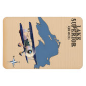 Lake Superior North America - Karte Magnet (Horizontal)