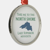 Lake Superior North Shore Ornament Aus Metall (Rechts)