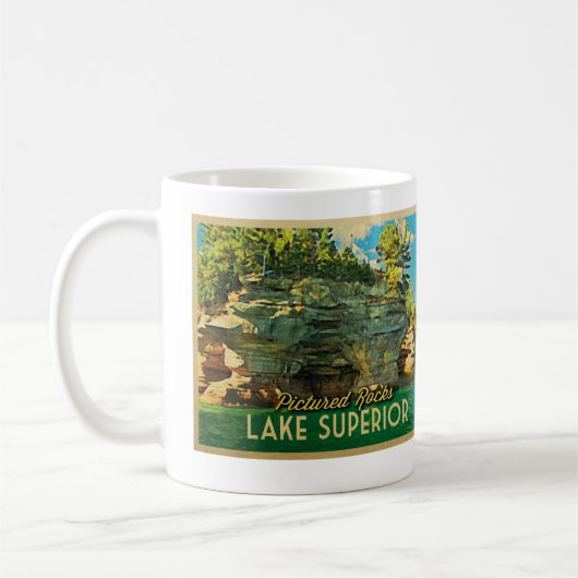 Lake Superior Pictures Rocks Kaffeetasse (Links)
