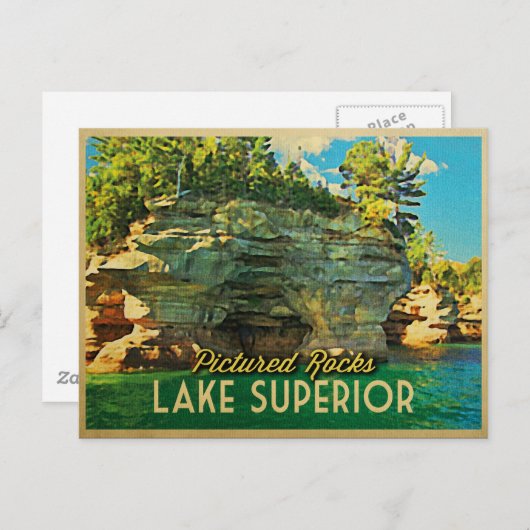 Lake Superior Pictures Rocks Postkarte (Vorne/Hinten)