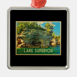 Lake Superior Pictures Rocks Silbernes Ornament