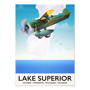 Lake Superior Requisiten vintage Reiseposter Fotodruck