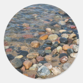 Lake Superior Rocks Runder Aufkleber