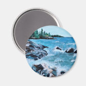 Lake Superior runder Magnetmagnet Magnet (Vorderseite/Rückseite)