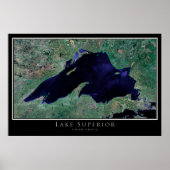 Lake Superior Satellite Poster Map (Vorne)