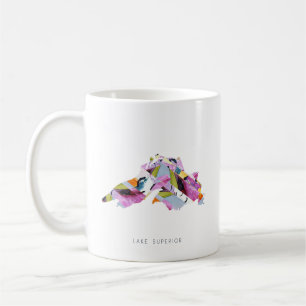 Lake Superior Silhouette Map Kaffeemaschine Tasse