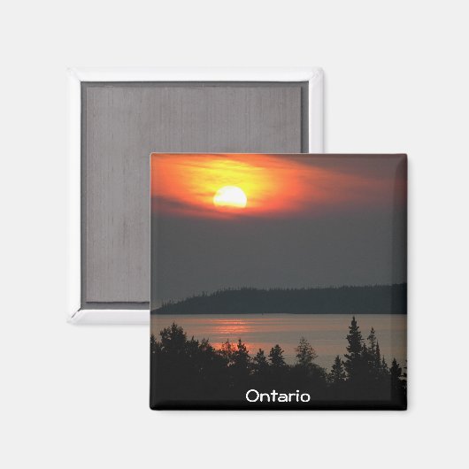 Lake Superior Sunset Magnet (Vorderseite/Rückseite)