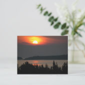 Lake Superior Sunset Postkarte (Stehend Vorderseite)