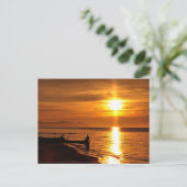 Lake Superior Sunset Postkarte (Stehend Vorderseite)