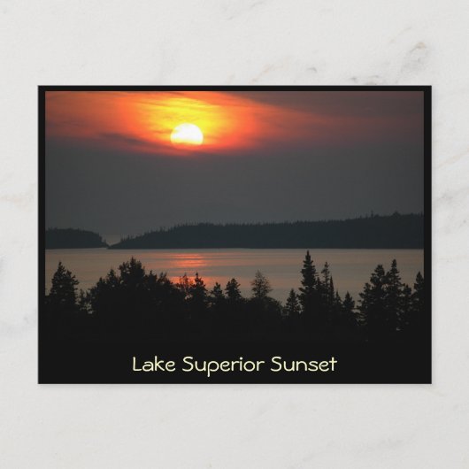 Lake Superior Sunset Postkarte (Vorderseite)