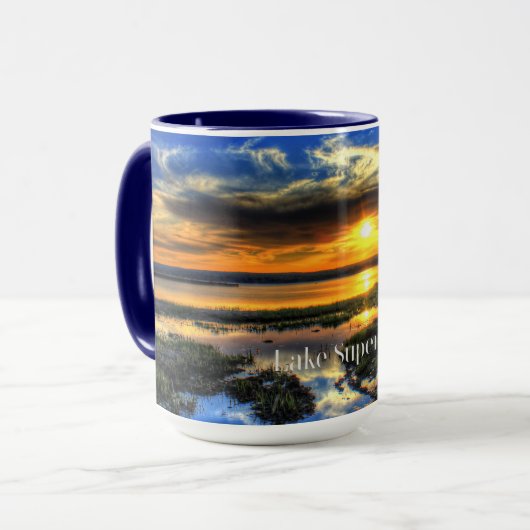 Lake Superior Sunset Tasse (Vorderseite Links)