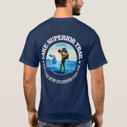Lake Superior Trail (Hiker C) T-Shirt (Rückseite)