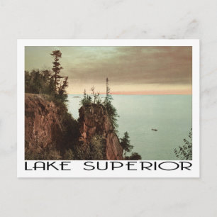 Lake Superior Vintage Travel Style Postkarte