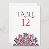Lake Swan Lotus Flowers Mandala Table Number Einladung (Vorne/Hinten)