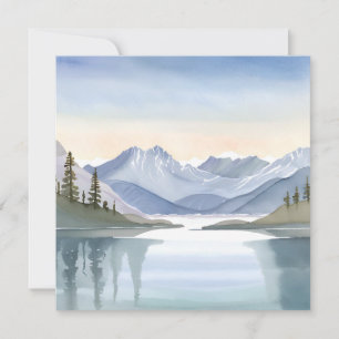 Lake Tahoe   Aquarell Berg California Nevada Karte