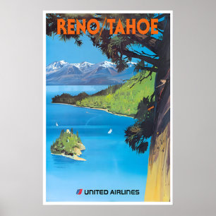 Lake Tahoe Art Reno Reiseplakat Vereinigte Prin Poster
