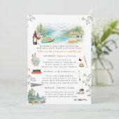 Lake Tahoe Bachelorette Weekend Itinerary Einladung (Stehend Vorderseite)