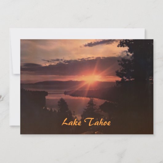 Lake Tahoe bei Sunrise Party Einladung (Vorderseite)
